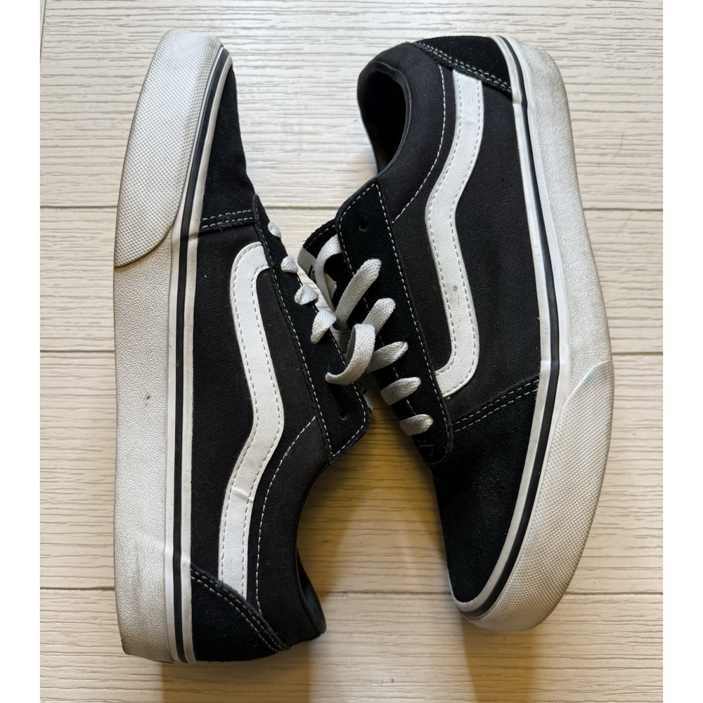 Vans Old Skool Canvas Suede Skate Shoe 751505 Women 9 Black White Skater Grunge